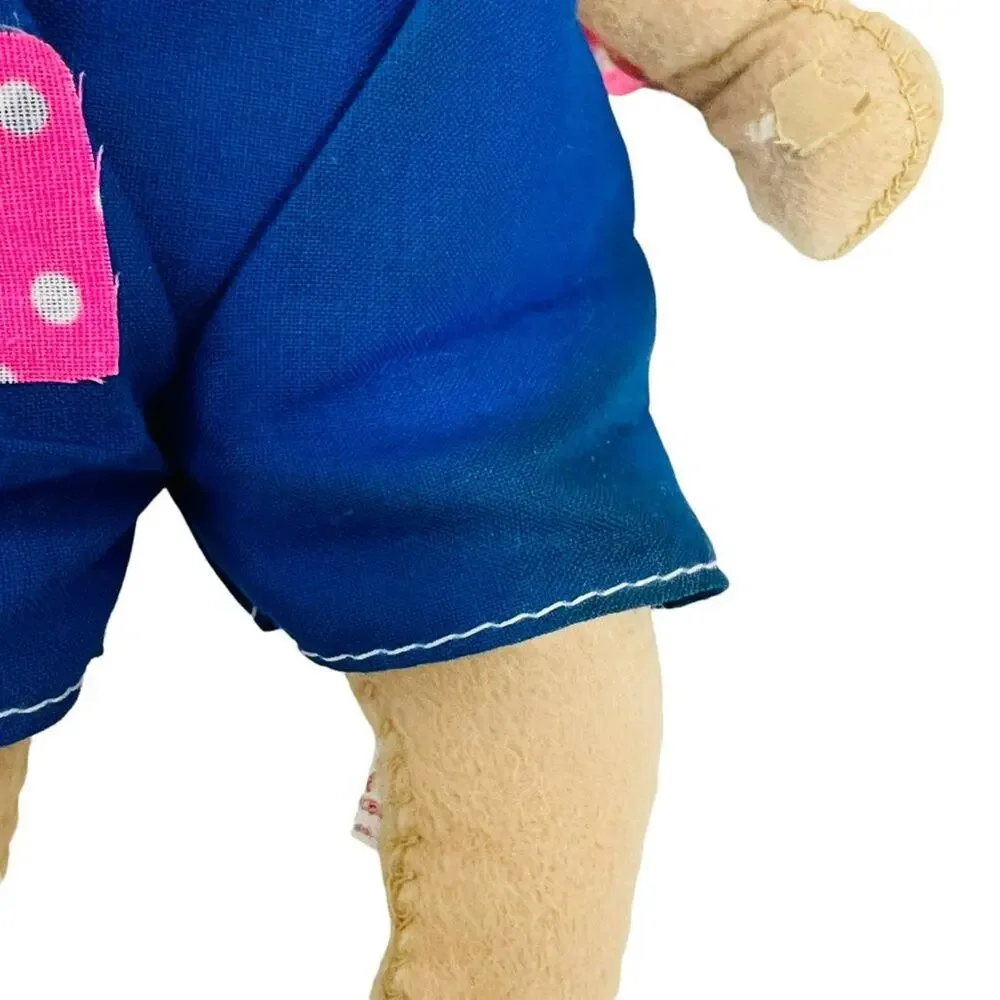 Annalee Doll Cloth Bunny Rabbit Farmer Country Boy Overalls 11